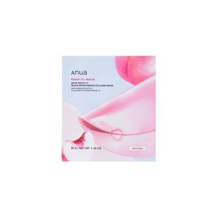 ANUA - Peach 70 Niacin Brightening Collagen Mask, 38 g - rozjaśniająca żelowa maska do twarzy